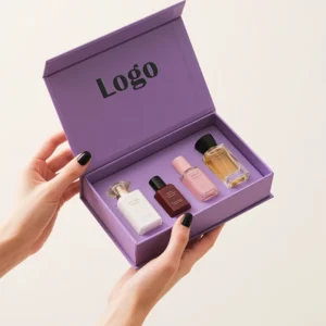 Macaron Color Perfume Sample Gift Boxes Magnetic Book Style Custom Size