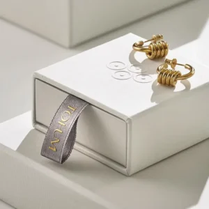 Minimalist White Sliding Drawer Jewelry Gift Box For Small Business