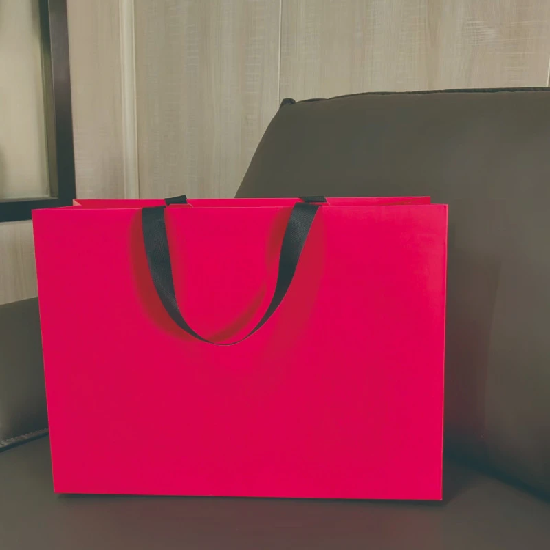 No Waistline Kraft Paper Shopping Bags In Stock Multiple Colors