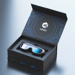 Tech Style Magnetic Book Style Sunglasses Box With Custom Branding